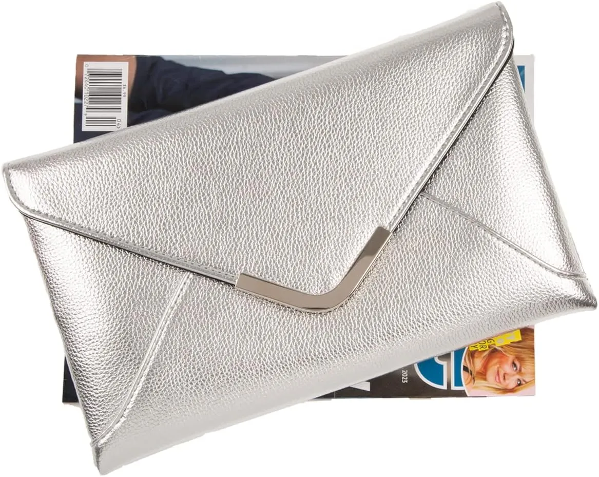JNB Faux Leather Envelope Clutch Purse