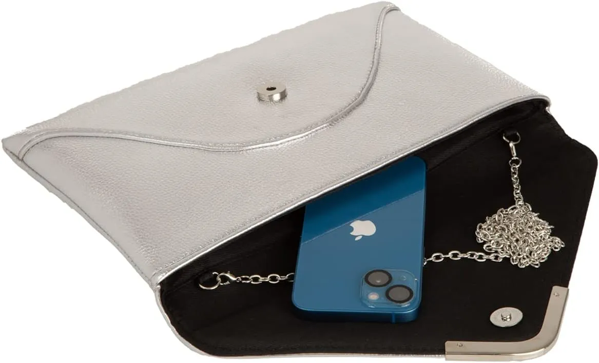 JNB Faux Leather Envelope Clutch Purse