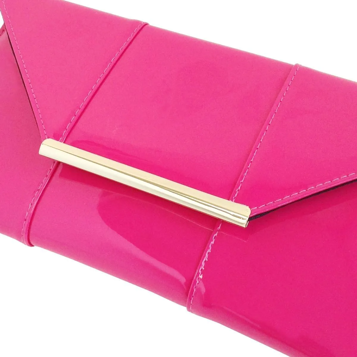 JNB Faux Patent Leather Envelope Candy Clutch