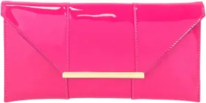 JNB Faux Patent Leather Envelope Candy Clutch