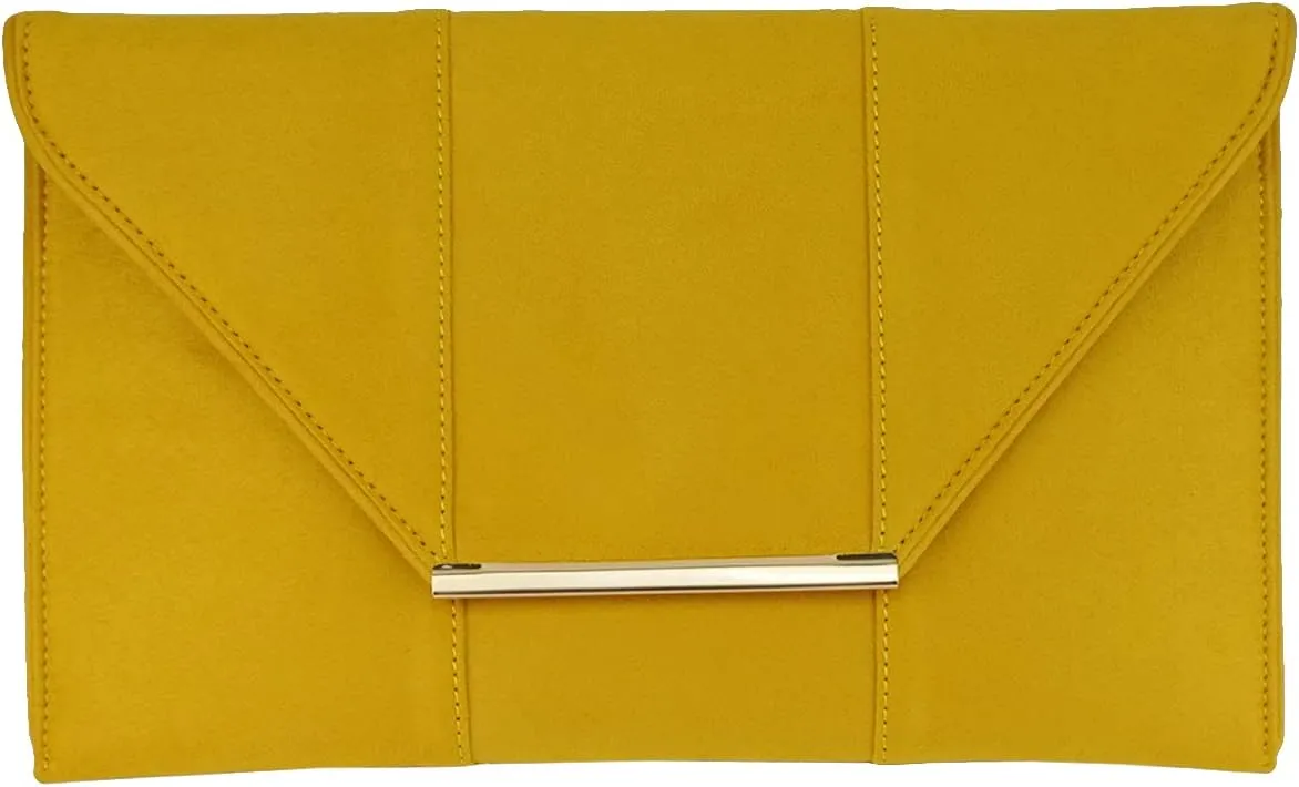 JNB Women's Faux Microsuede Envelope Clutch
