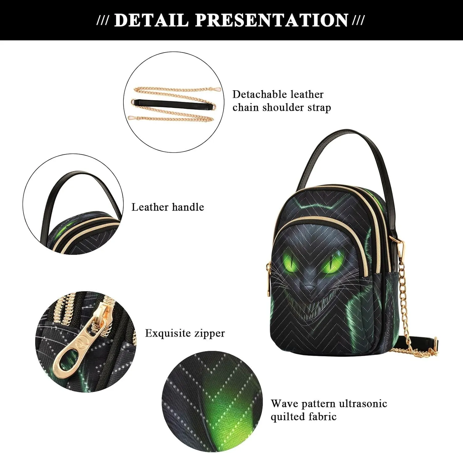 Joisal Rainbow Colored Tree Women Crossbody Bags Triple Zip Women's Shoulder Bag, Womans Purses
