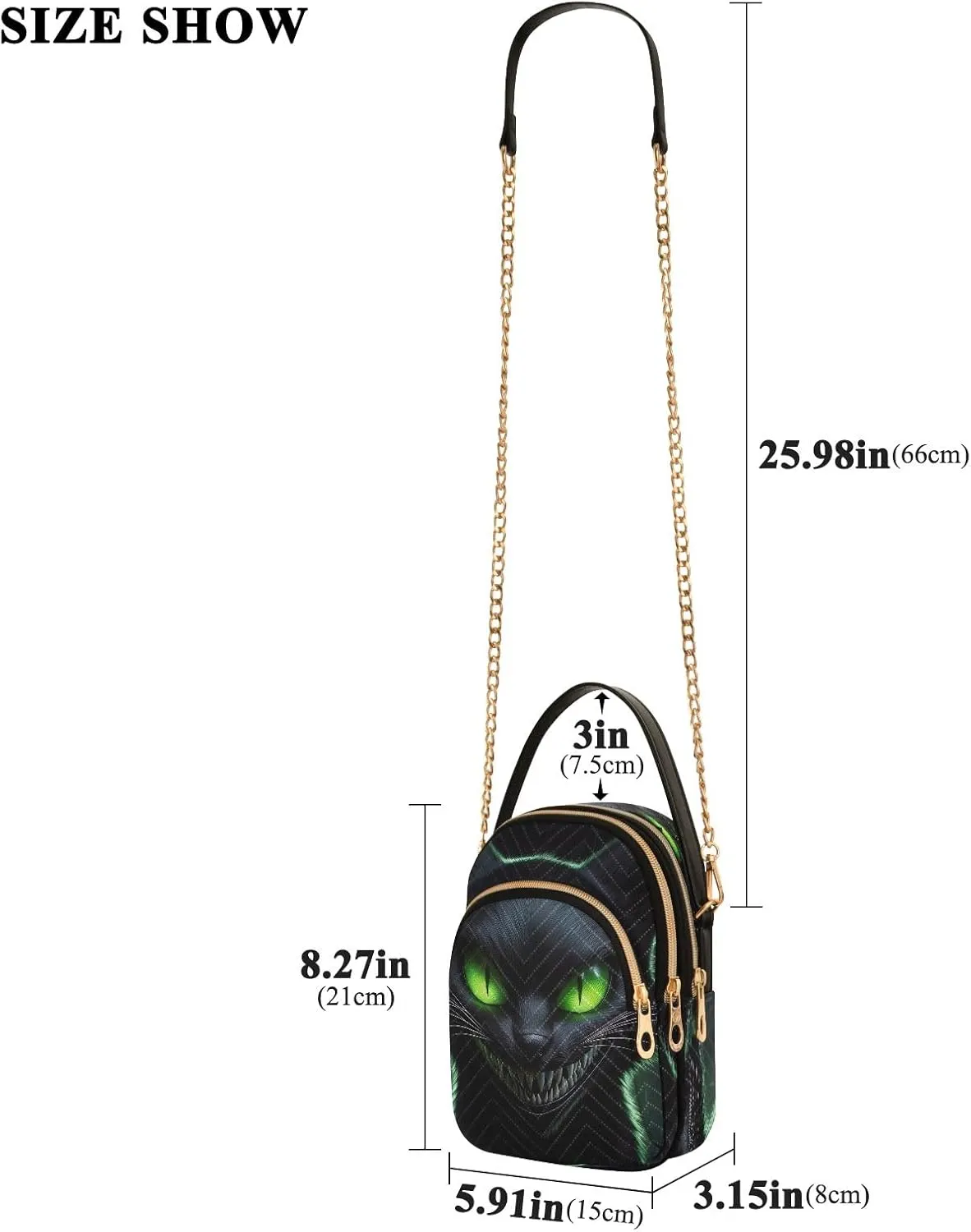 Joisal Rainbow Colored Tree Women Crossbody Bags Triple Zip Women's Shoulder Bag, Womans Purses