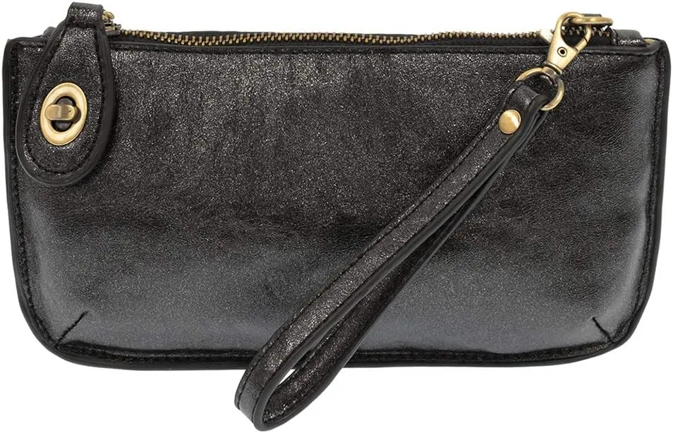 Joy Susan Ladies Crossbody Wristlet Clutch Lustre Lux - Black