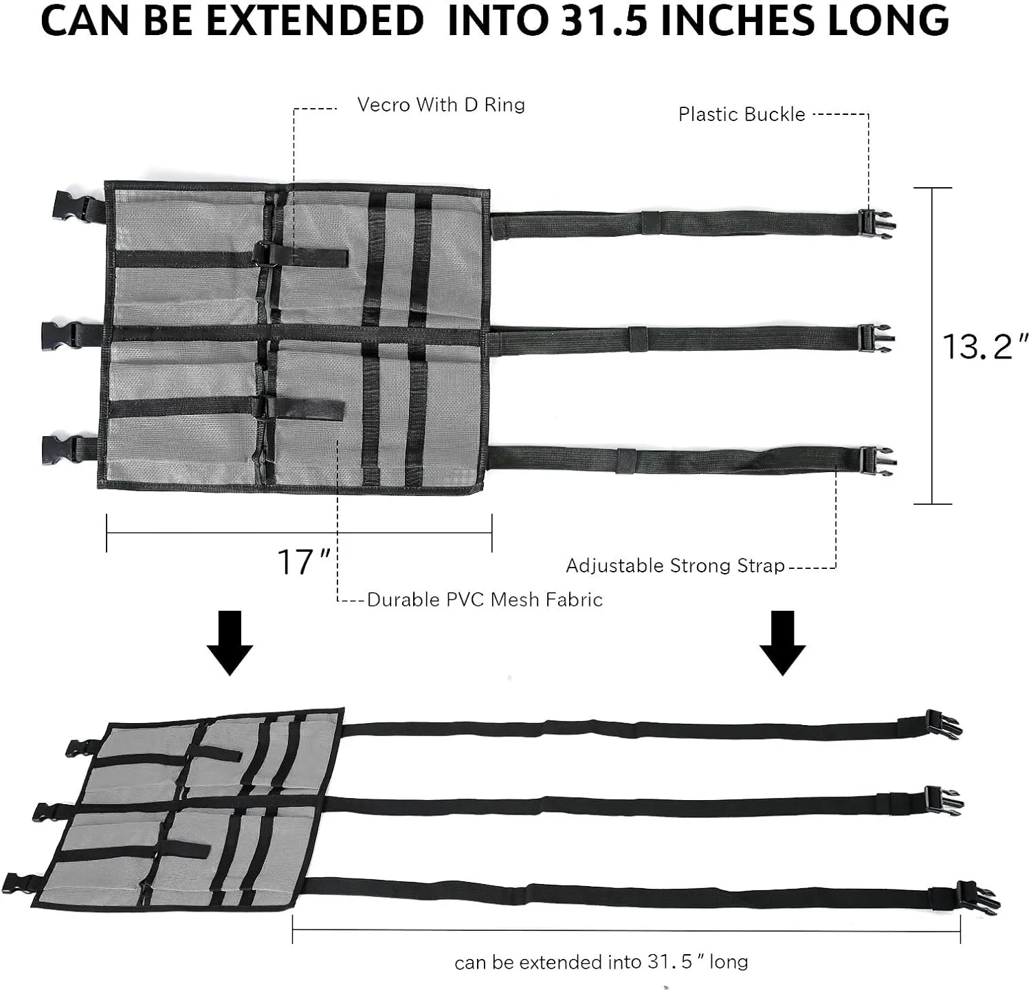 Kayak Canoe Mesh Storage Bag for Seat,Kayak Gear Accessories,Kayak Canoe Seat Storage Compartments,Storage Bag Under Kayak Seat-Attach to Seat