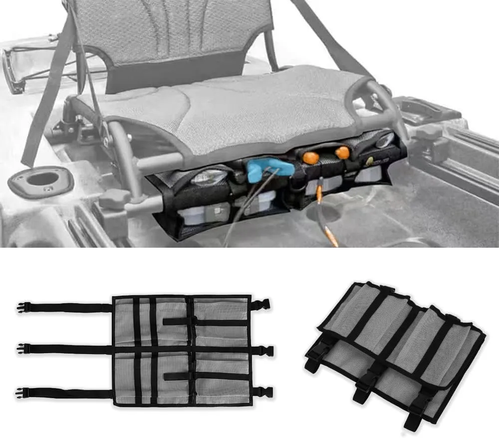 Kayak Canoe Mesh Storage Bag for Seat,Kayak Gear Accessories,Kayak Canoe Seat Storage Compartments,Storage Bag Under Kayak Seat-Attach to Seat