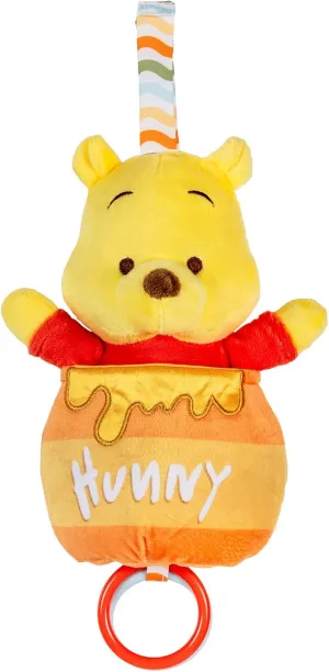 KIDS PREFERRED Disney Baby Winnie The Pooh Pulldown Honeypot Ziggle Multi Sensory Activity Toy with Pull Down Rings for a Jiggle and On The Go Fun