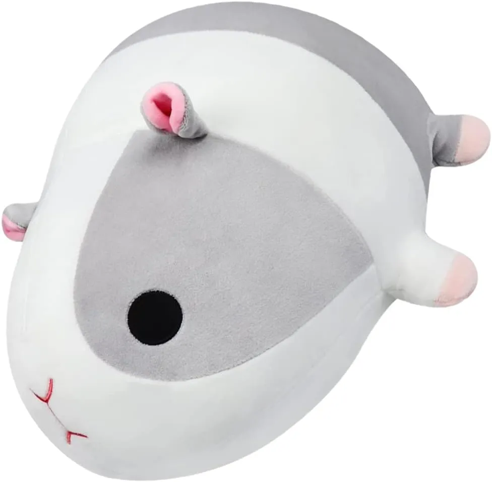 Kisangel Stuffed Guinea Pig Pillow Realistic Plush Hamster Toy Lovely Decorative Doll for Boys and Girls Cozy Bed Throw Pillow Home Accent for Special Events