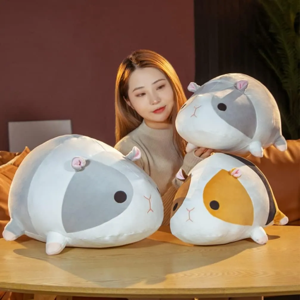 Kisangel Stuffed Guinea Pig Pillow Realistic Plush Hamster Toy Lovely Decorative Doll for Boys and Girls Cozy Bed Throw Pillow Home Accent for Special Events