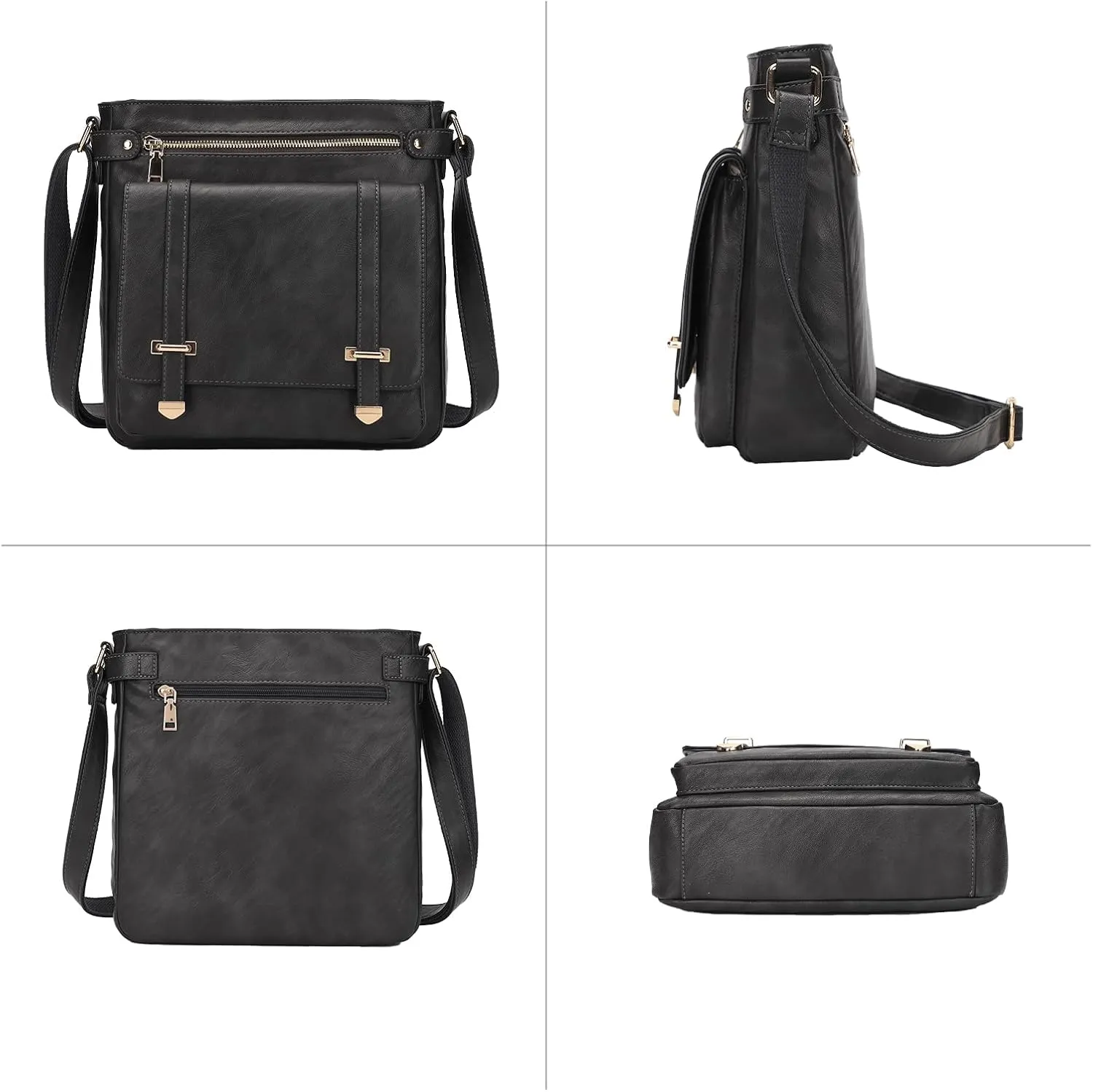 KL928 Crossbody Bags for Women Soft FAUX Leather Wallet Purses Adjustable Strap Medium Shoulder Handbags