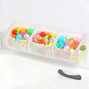 KPH Extra large bath toy storage bag bath toy storage quickly organizes messy shower toys mesh bath toy organizer dries fast without pooling bathtub toy storage stores all baby toys,