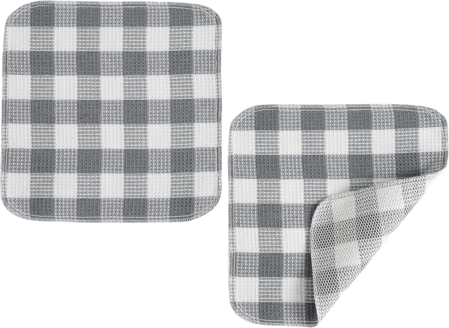 Lane Linen Kitchen Towels and Dishcloths Sets - 20 Pc Kitchen Essentials for New Home, Heat Resistant Oven Mitts & Pot Holder, Absorbent Flour Sack Dish Towels, Dish Towels for Kitchen - Grey, Gray