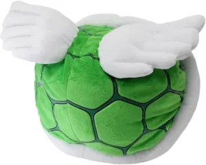 Lauokivi Koopa Paratroopa Backpack with Angel Wings Turtle Shell Green Soft Stuffed Plush Toys 12”