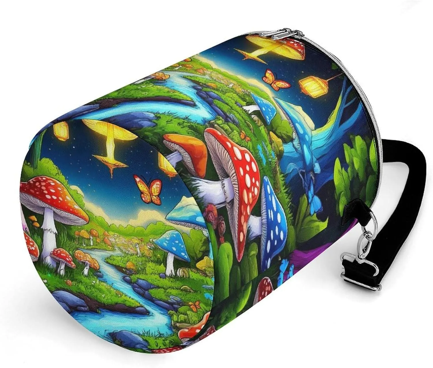 Leak Proof Mushroom Trippy Magic Butterfly Art Insulated Cooling Pack Easy to Carry, Collapsible Backpack Cooler for Outdoor Picnic Lunch Hiking Camping