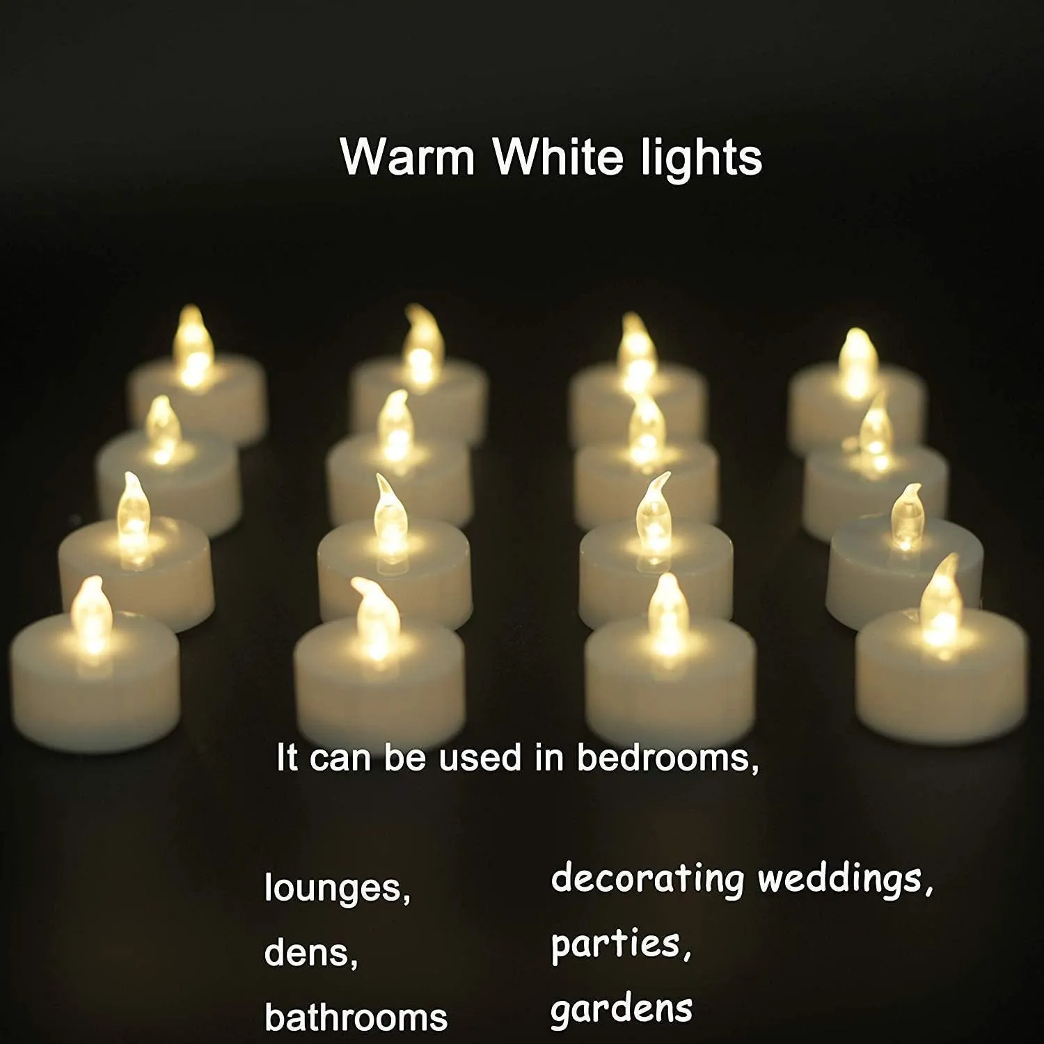 LED Tea Lights Candles- 100PACK Flameless Candles Realistic and Bright Flickering Long Lasting 200Hours for Holiday Celebration,Home Decoration Warm White