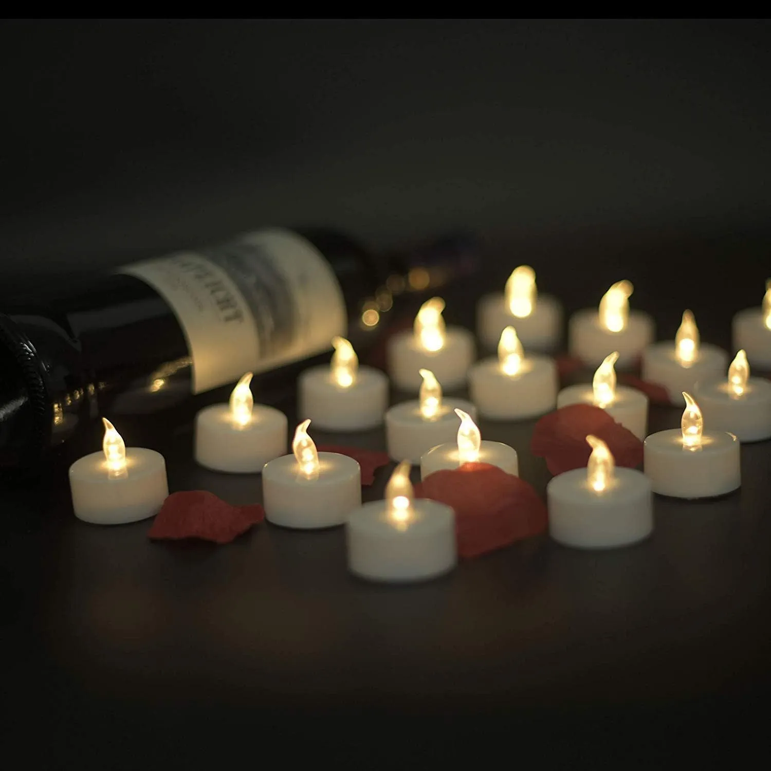 LED Tea Lights Candles- 100PACK Flameless Candles Realistic and Bright Flickering Long Lasting 200Hours for Holiday Celebration,Home Decoration Warm White