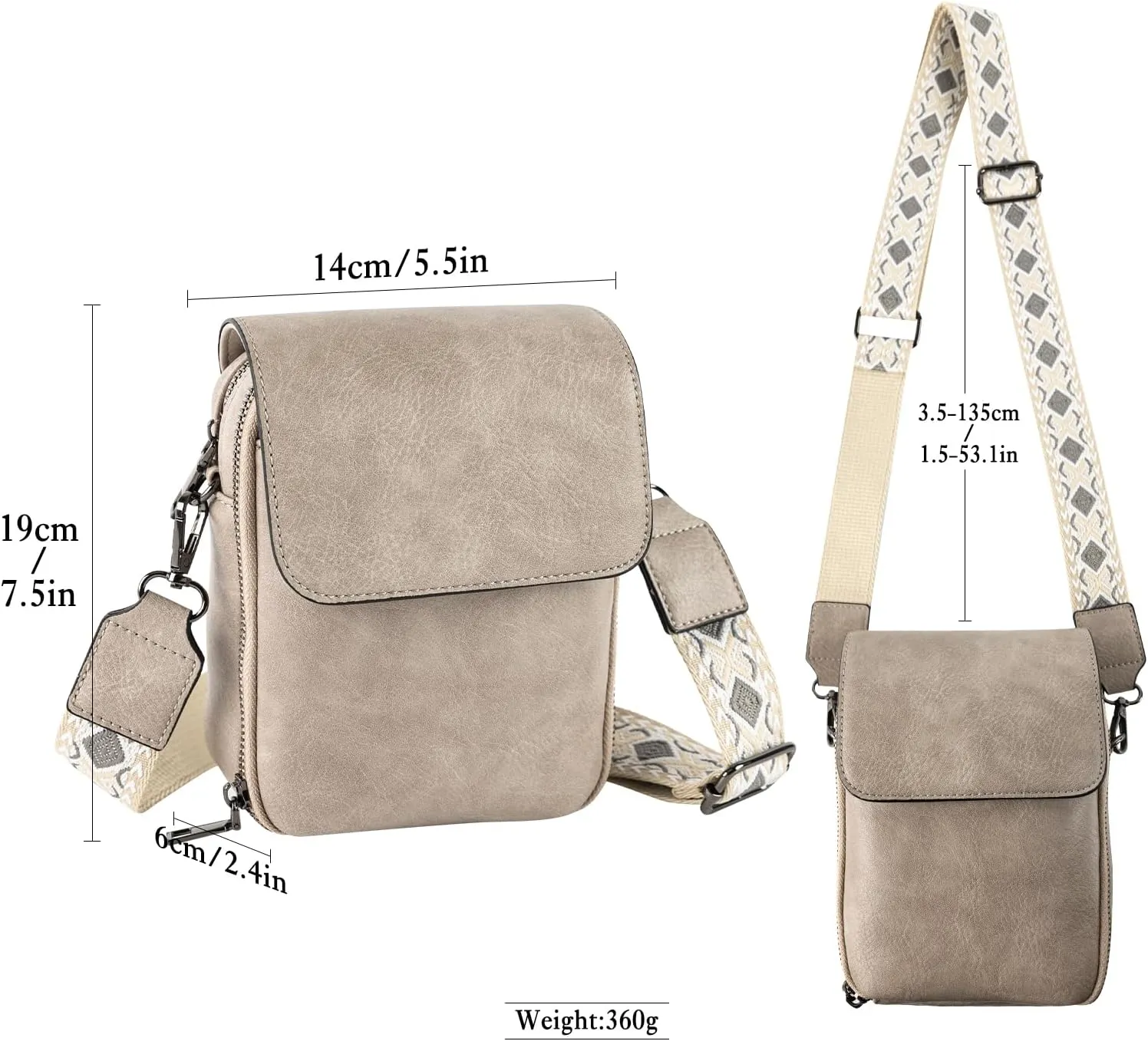 letech  Leather Small Cell Phone Crossbody Bag Purses for Women Cross Body, Travel Bags Gifts