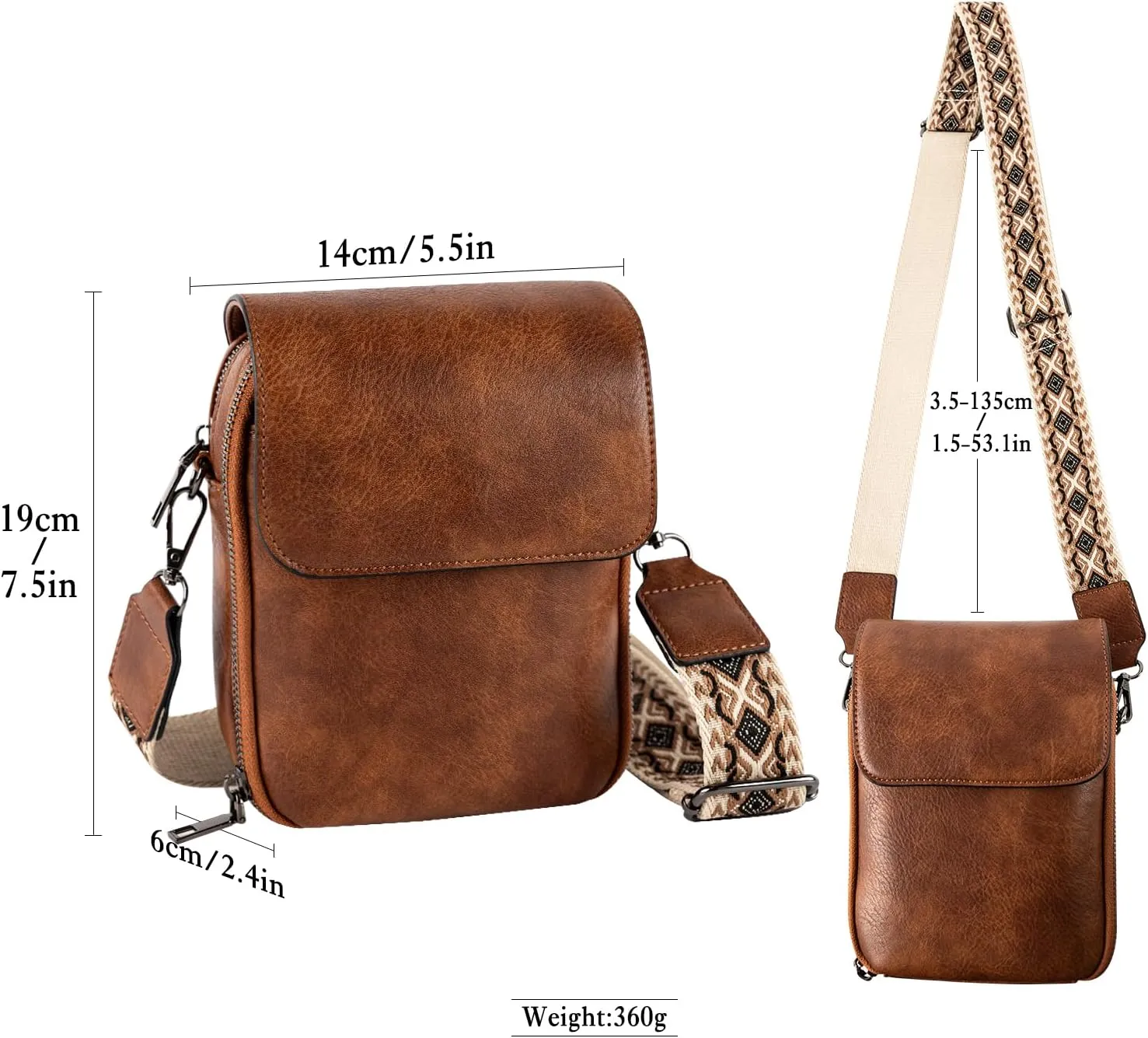 letech  Leather Small Cell Phone Crossbody Bag Purses for Women Cross Body, Travel Bags Gifts