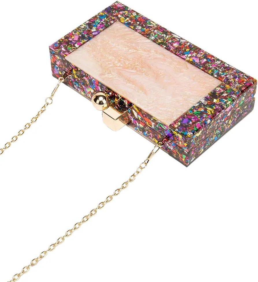 LETODE Acrylic Clutch Purses for Women Evening Clutch Bag Purse Handbag Wedding Party Cocktail
