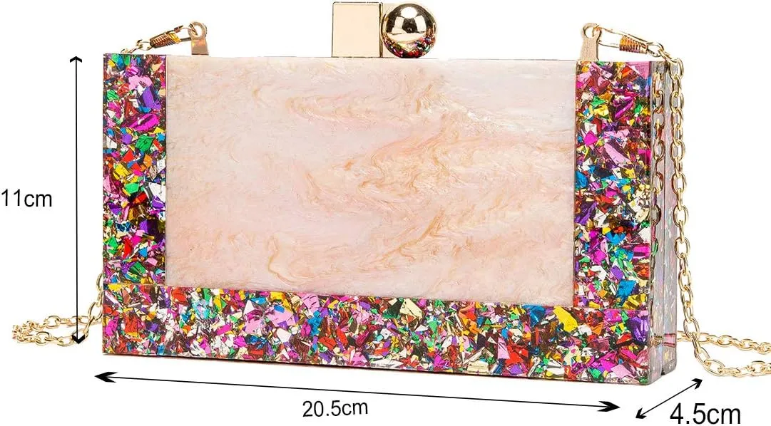 LETODE Acrylic Clutch Purses for Women Evening Clutch Bag Purse Handbag Wedding Party Cocktail