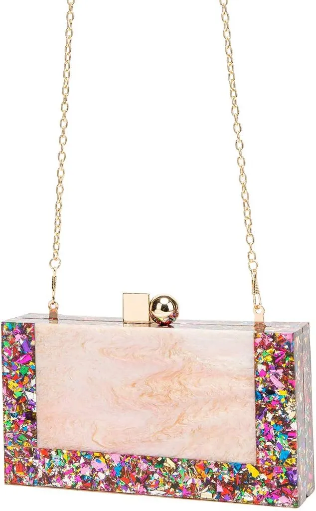 LETODE Acrylic Clutch Purses for Women Evening Clutch Bag Purse Handbag Wedding Party Cocktail