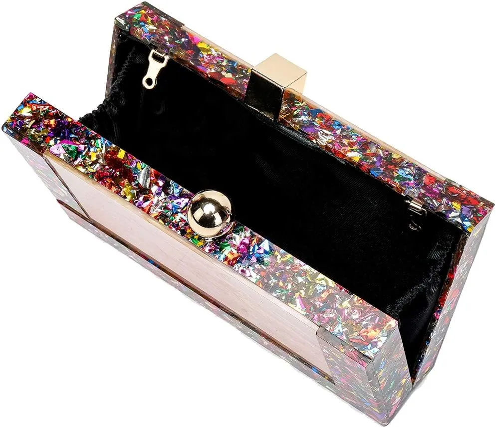 LETODE Acrylic Clutch Purses for Women Evening Clutch Bag Purse Handbag Wedding Party Cocktail