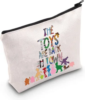 LEVLO Toy Movie Cosmetic Make Up Bag Woody And Buzz Lightyea Fans Gift The Toys Are Back In Town Makeup Zipper Pouch Bag (The Toys In Town)