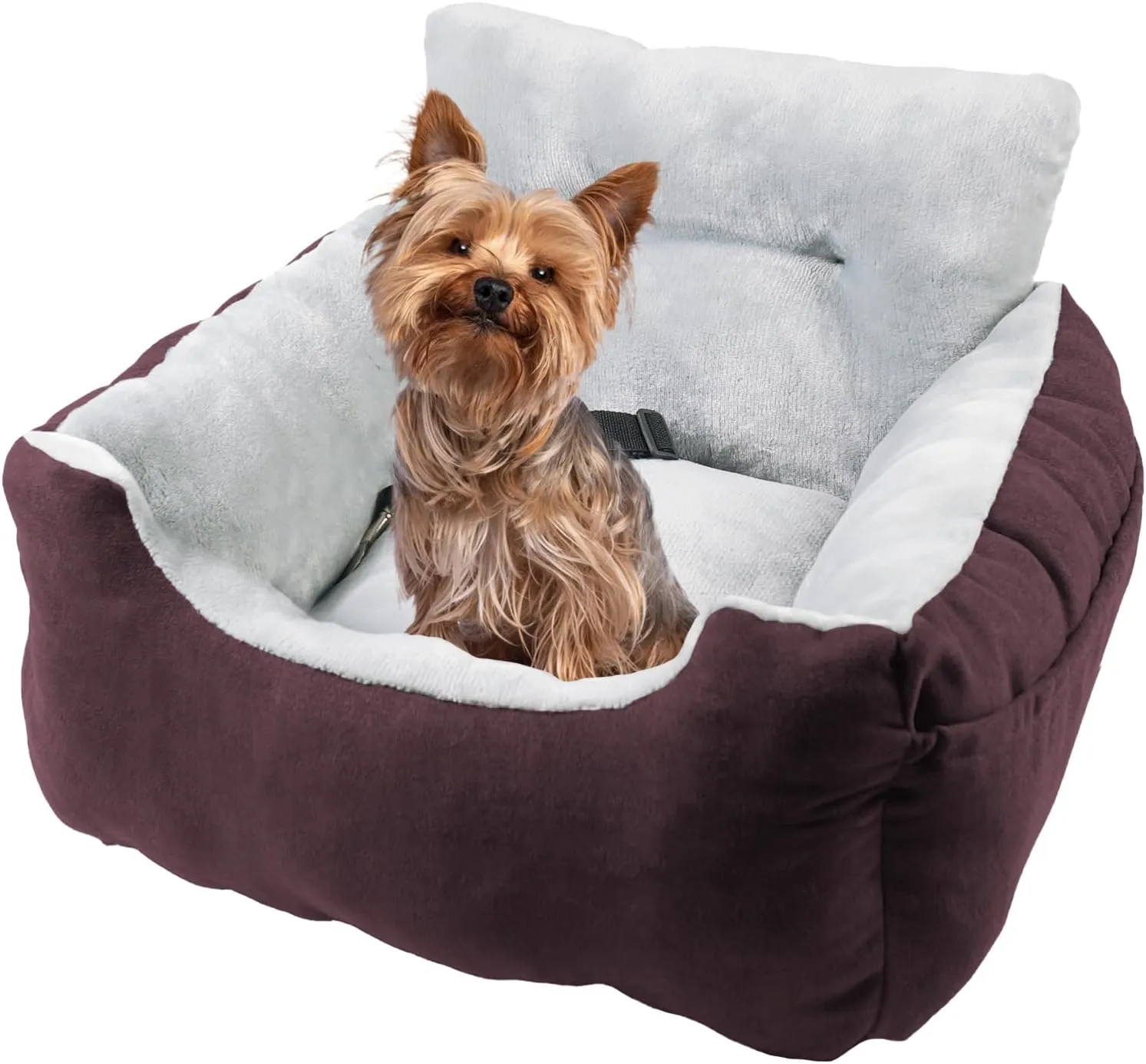 LFC PETS Dog Car Seats for Small Dogs, Washable Dog Carseats Small Under 25, Warm Soft Dog Booster Seats with Safety Leash, Portable Dog Car Bed