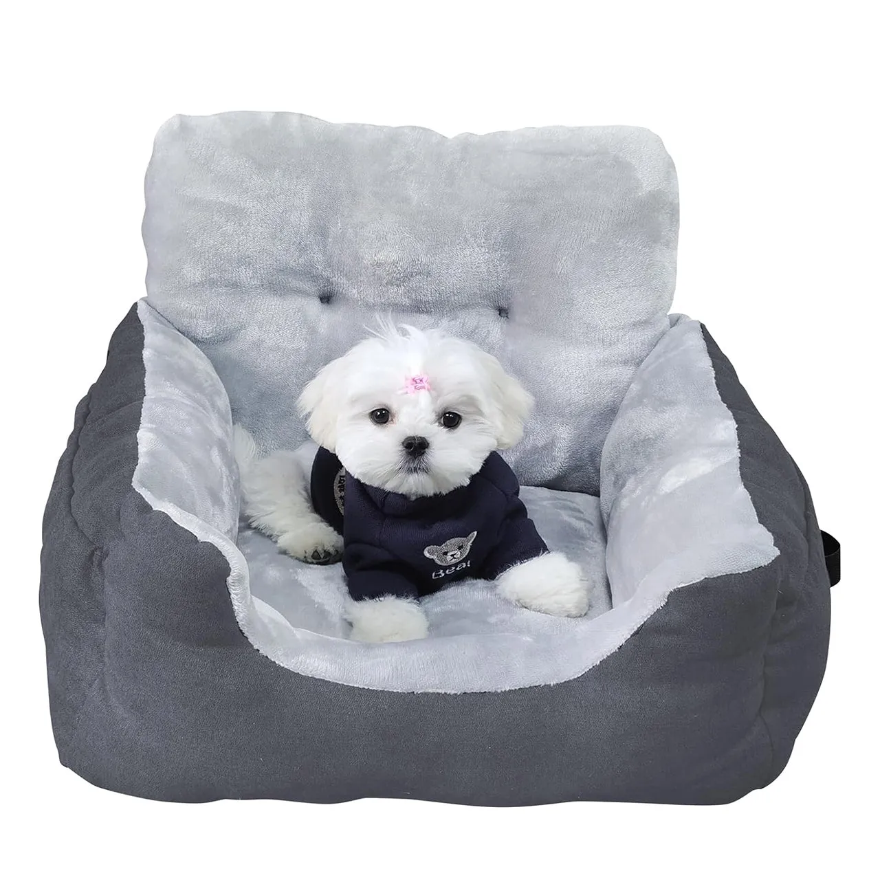 LFC PETS Dog Car Seats for Small Dogs, Washable Dog Carseats Small Under 25, Warm Soft Dog Booster Seats with Safety Leash, Portable Dog Car Bed