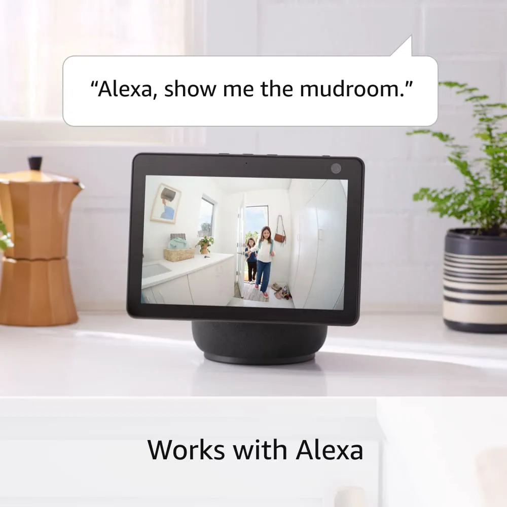 Like-New Ring Indoor Cam (2nd Gen) | 1080p HD Video & Color Night Vision, Two-Way Talk, and Manual Audio & Video Privacy Cover | Black