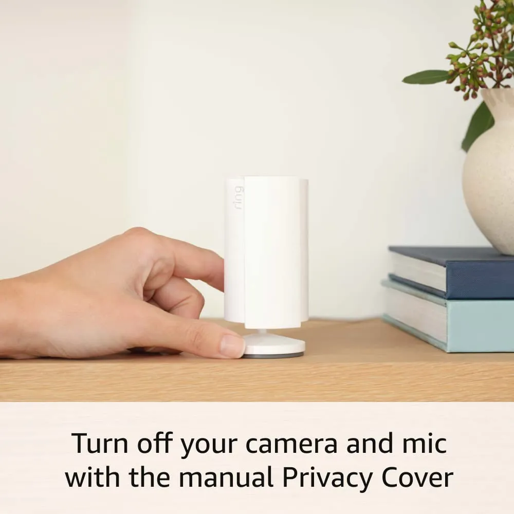 Like-New Ring Indoor Cam (2nd Gen) | latest generation | 1080p HD Video & Color Night Vision, Two-Way Talk, and Manual Audio & Video Privacy Cover | White