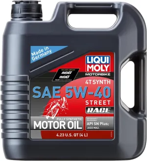 LIQUI MOLY Motorbike 4T Synth 5W-40 Street Race | 4 L | Motorcycle Fully synthetic engine oil | SKU: 20076