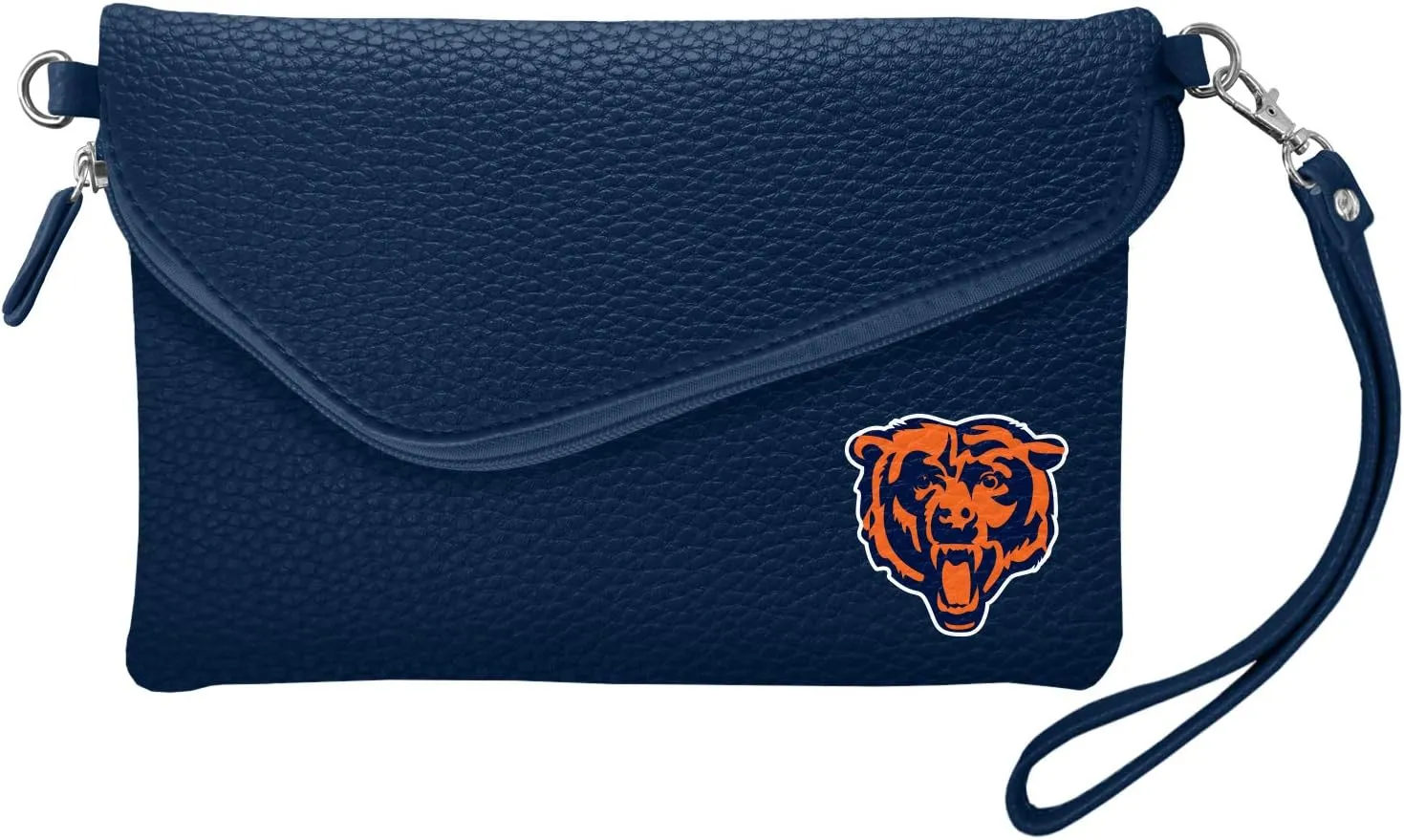 Littlearth Chicago Bears NFL Pebble Fold Over Crossbody Purse