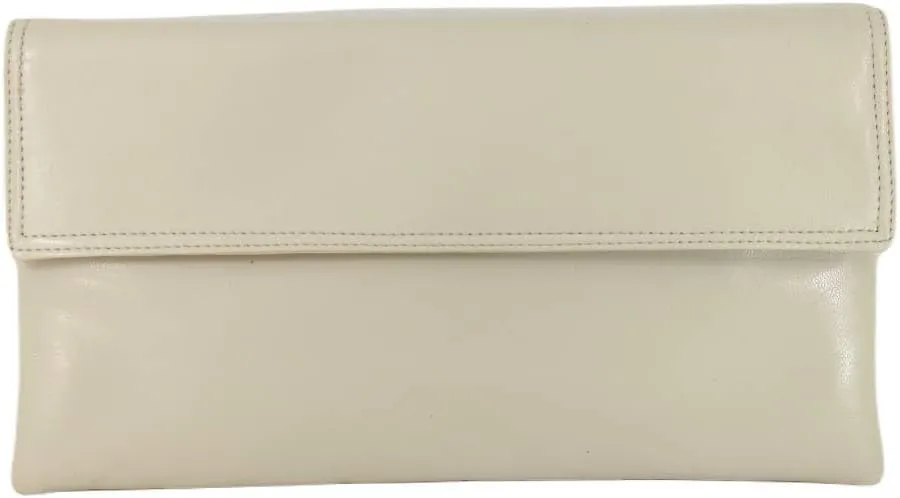 LONI Womens Chic Faux Leather Clutch Shoulder Bag with Long Adjustable Strap