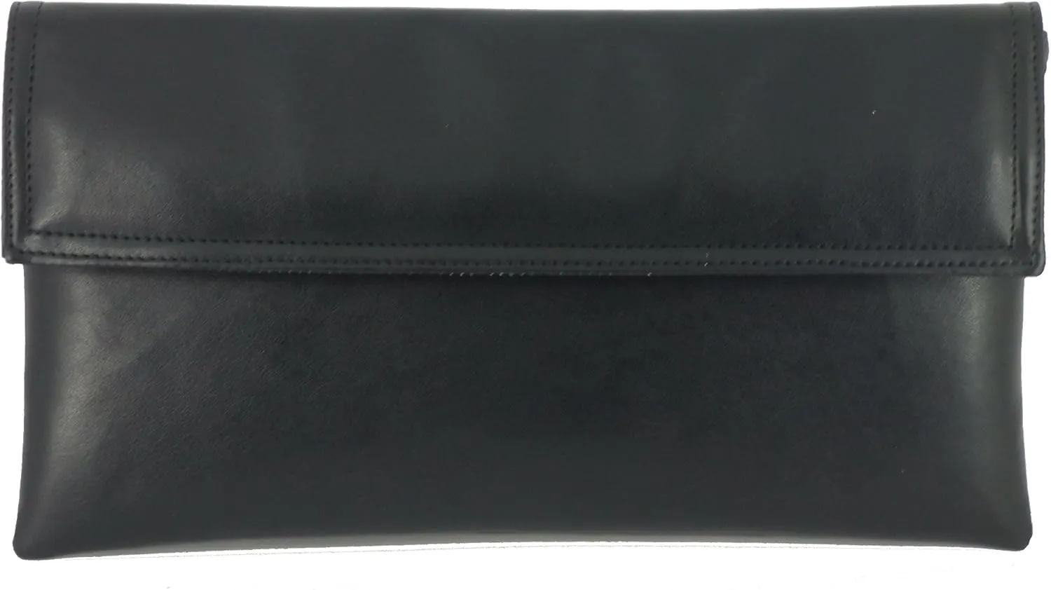 LONI Womens Chic Faux Leather Clutch Shoulder Bag with Long Adjustable Strap