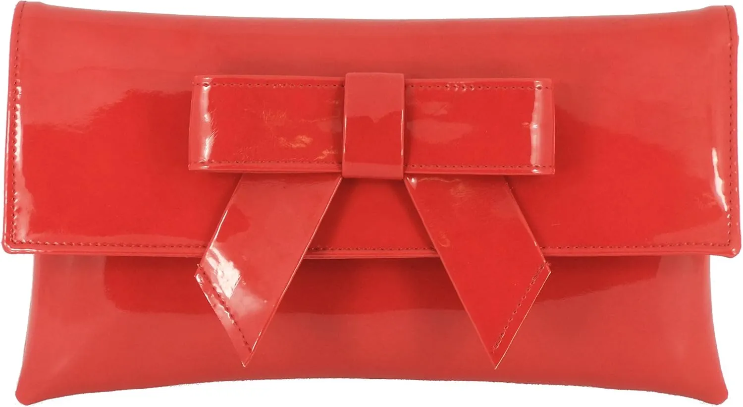 LONI Womens Cute Patent Faux Leather Clutch bag/Shoulder Bag