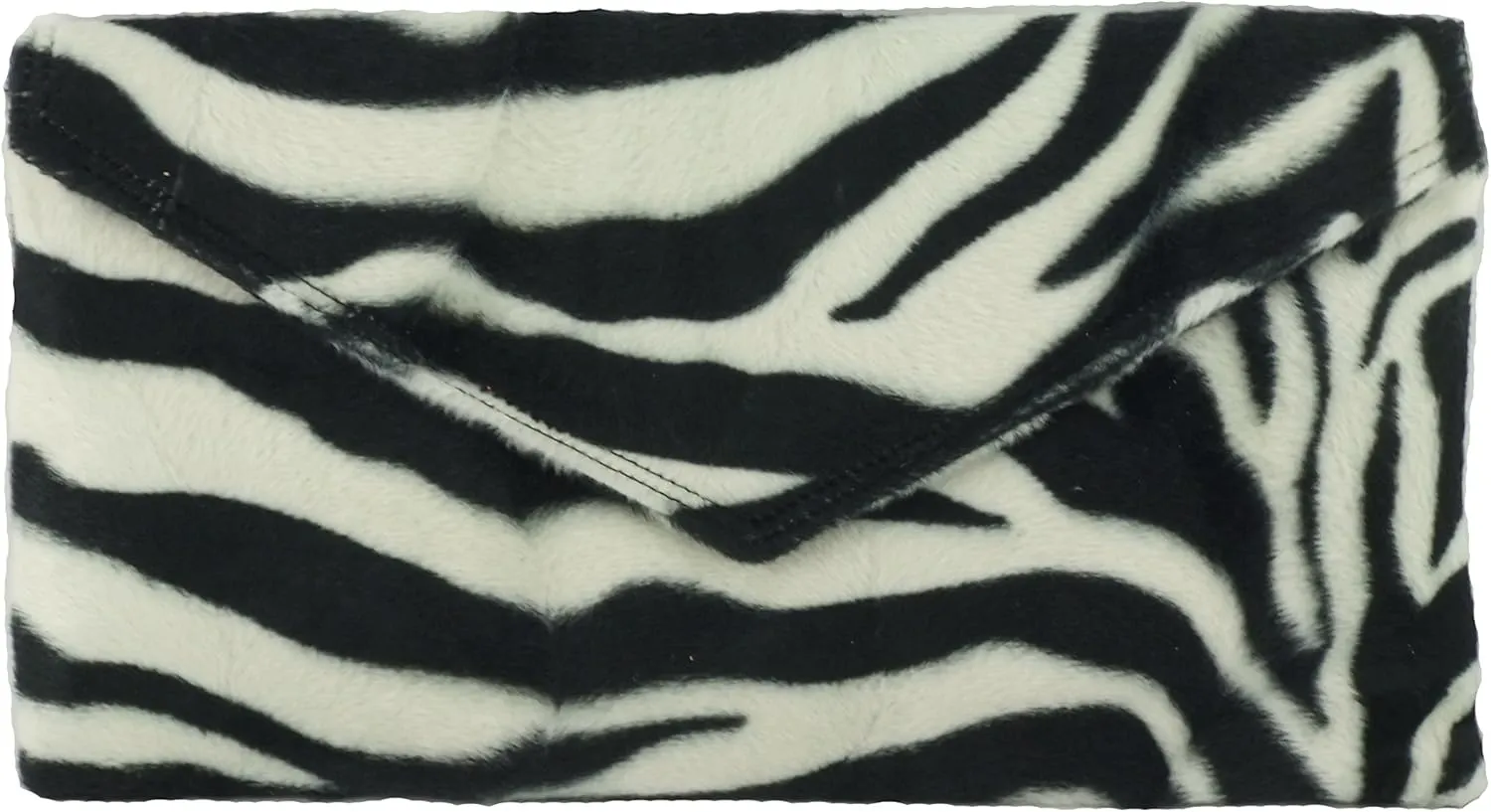 LONI Womens Neat Envelope Animal Print Faux Fur Clutch Bag/Shoulder Bag