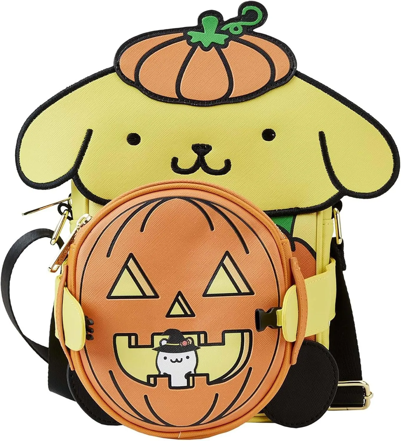 Loungefly Sanrio Pompompurin Halloween Crossbuddies Faux Leather Crossbody Bag