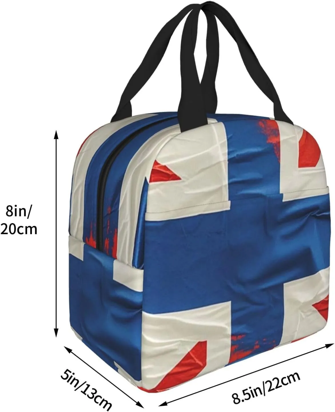 Lunch Bag Insulated Lunch Box for Women Men British Flag Reusable Lunch Tote Bag for Work Picnic Travel