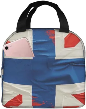 Lunch Bag Insulated Lunch Box for Women Men British Flag Reusable Lunch Tote Bag for Work Picnic Travel