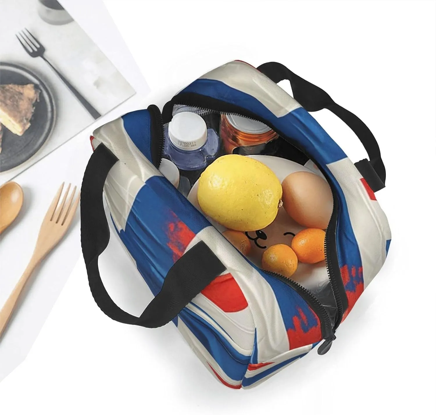 Lunch Bag Insulated Lunch Box for Women Men British Flag Reusable Lunch Tote Bag for Work Picnic Travel