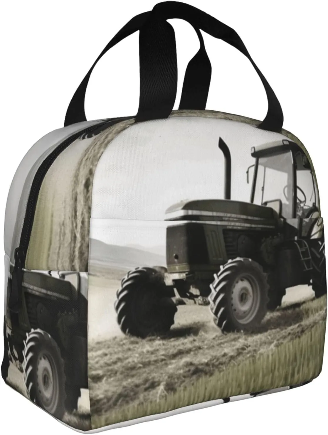 Lunch Bag Insulated Lunch Box for Women Men Tractor Agriculture Tranquil_76680268 Reusable Lunch Tote Bag for Work Picnic Travel