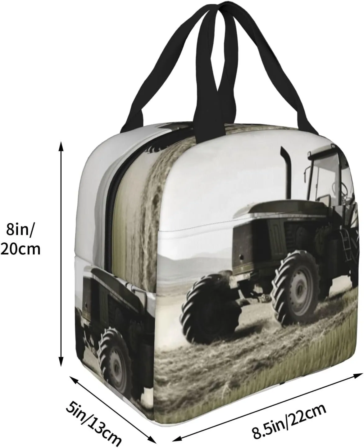 Lunch Bag Insulated Lunch Box for Women Men Tractor Agriculture Tranquil_76680268 Reusable Lunch Tote Bag for Work Picnic Travel