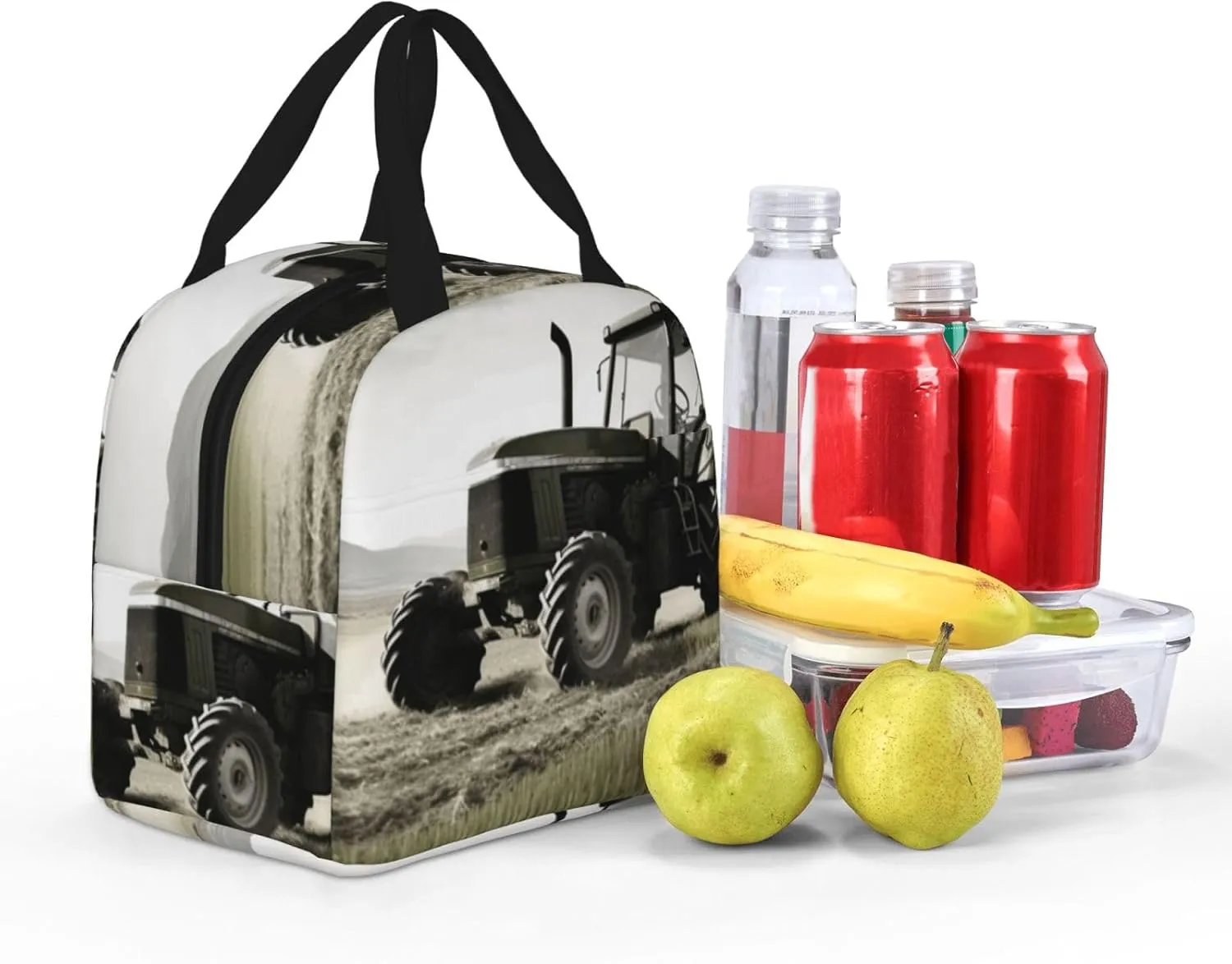 Lunch Bag Insulated Lunch Box for Women Men Tractor Agriculture Tranquil_76680268 Reusable Lunch Tote Bag for Work Picnic Travel