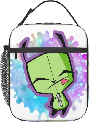 Lunch Bags Invader Anime Zim Insulated Lunch Tote Reusable Portable Lunch Box for Outdoor Office Picnic 10 X 4 X 8 in