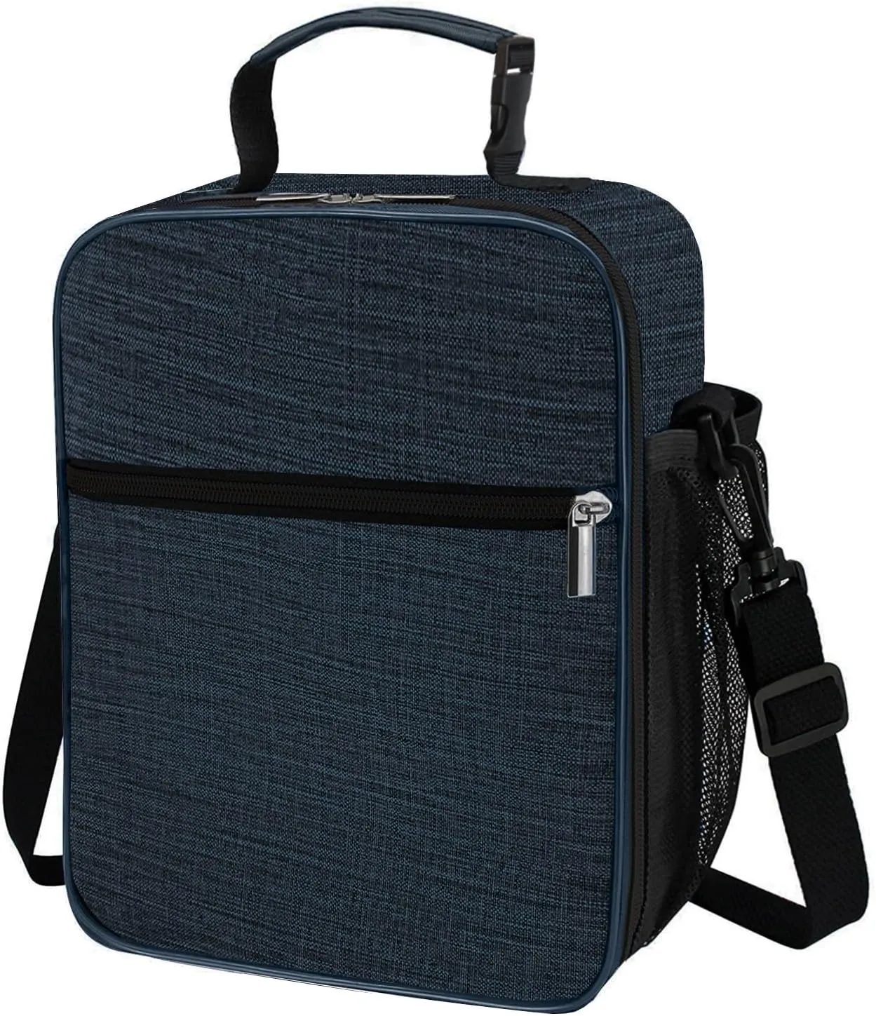 Lunch Box for Men - Reusable Lunch Bag Men Adult Women- Insulated Small LunchBox (Navy Blue(Shoulder Strap))