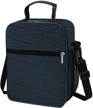 Lunch Box for Men - Reusable Lunch Bag Men Adult Women- Insulated Small LunchBox (Navy Blue(Shoulder Strap))