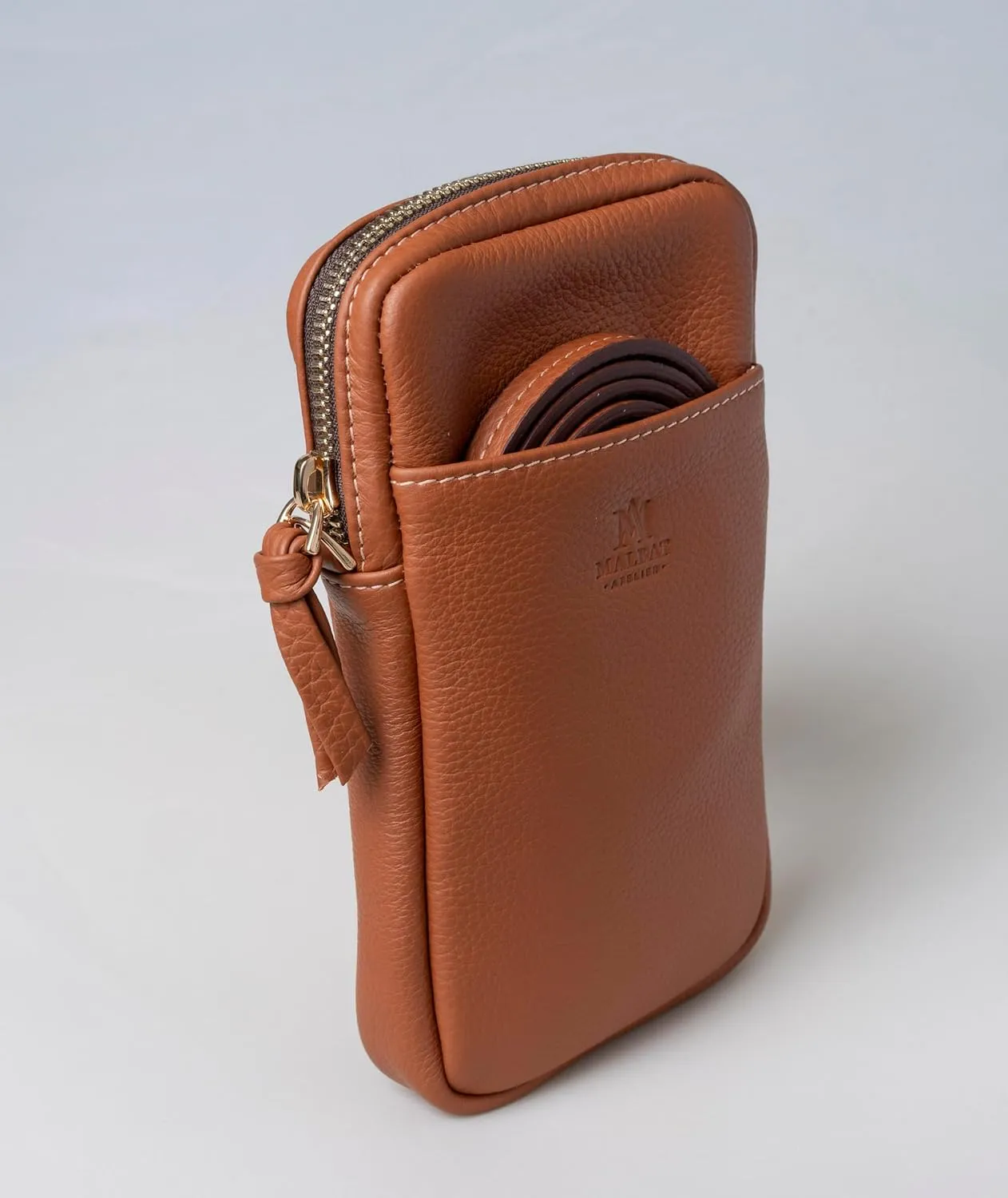 Luxury Crossbody Bag | Handcrafted in the USA | Pebbled Italian Leather