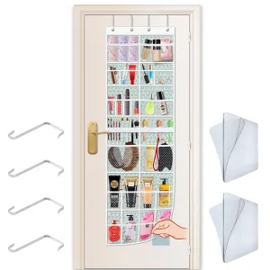MaiHongda Large Size Toiletry Bags Over the Door Hanging Organizer Bathroom Quickly Dry Mesh Storage Pockets for Cosmetics Makeup Jewelry Shampoo Various Compartments 68inch(Economy 1 Pack)