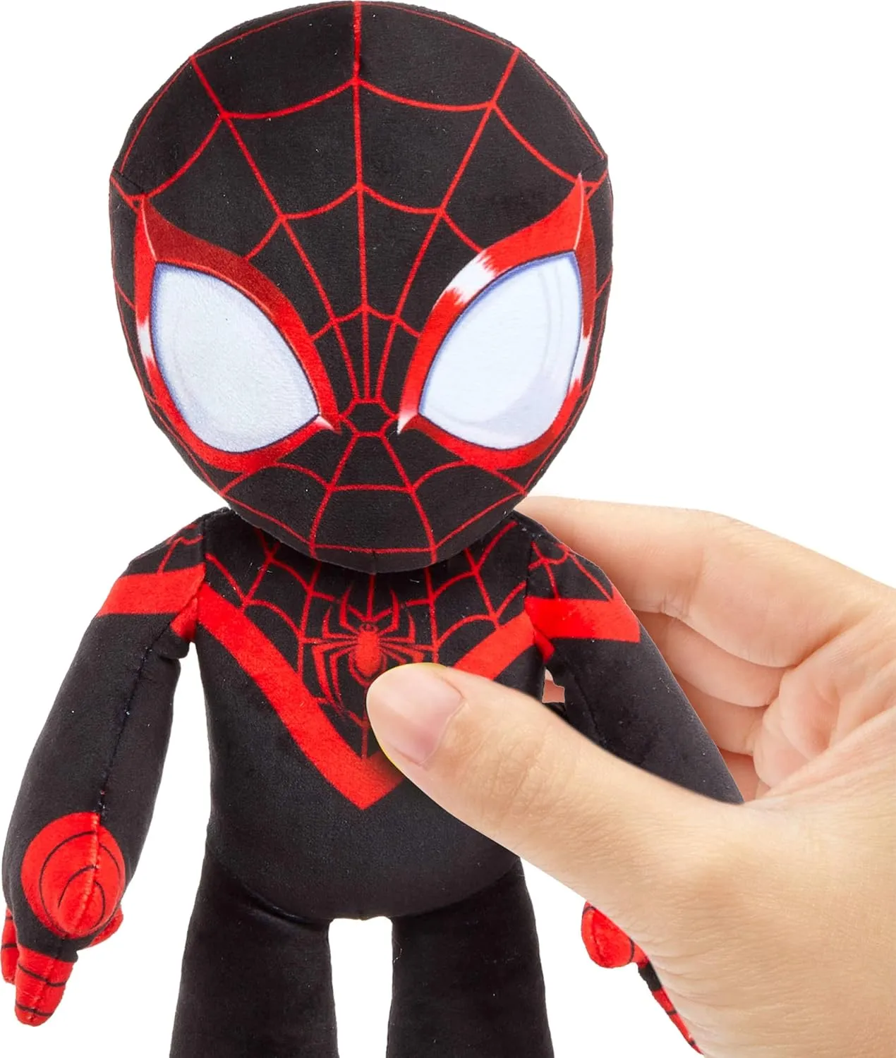 Mattel Marvel Plush Talkers Soft Toy, 11.75-Inch Miles Morales Figure with 10 Sounds & Phrases​​​​